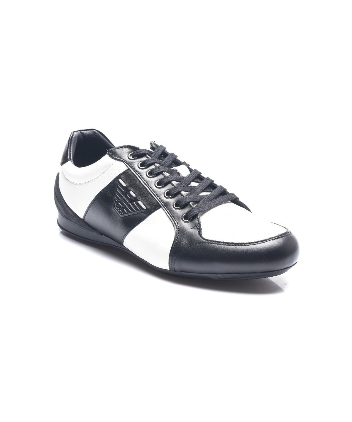 Emporio Armani Men�s Leather Ga Logo Sneakers Shoes White