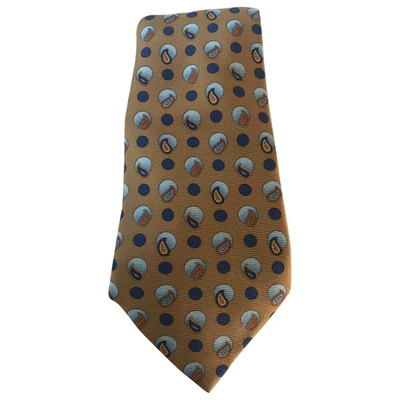 Pre-owned Etro Silk Tie In Beige