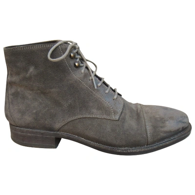 Pre-owned Ndc Grey Suede Boots