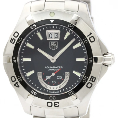 Pre-owned Tag Heuer Aquaracer  Black Steel Watch