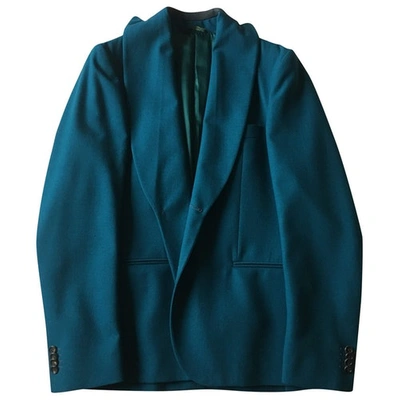 Pre-owned Paul Smith Wool Vest In Turquoise