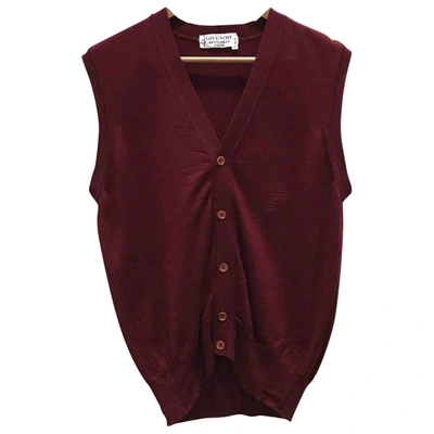 Pre-owned Givenchy Wool Waistcoat In Burgundy