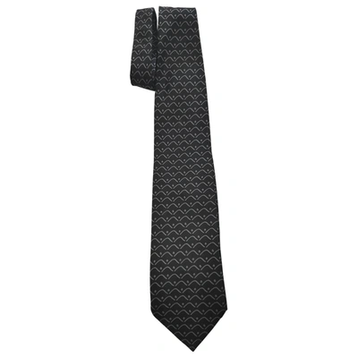Pre-owned Armani Collezioni Silk Tie In Black