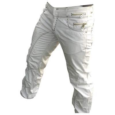 Pre-owned Armani Jeans Jeans In Ecru