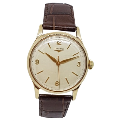 Pre-owned Longines Yellow Gold Watch In Silver