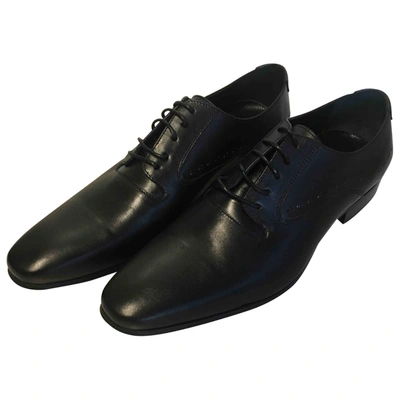 Pre-owned Rochas Leather Lace Ups In Black