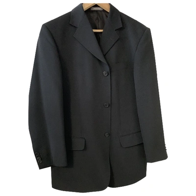 Pre-owned Alexander Mcqueen Black Wool Jacket