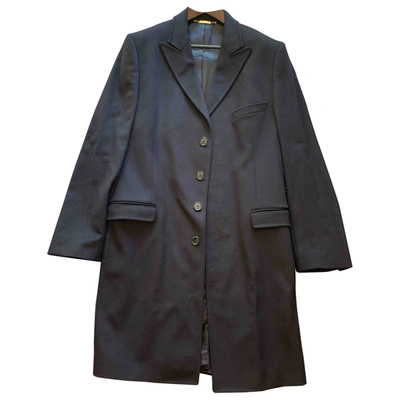 Pre-owned Dolce & Gabbana Navy Cashmere Coat