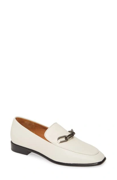Rag & Bone Aslen Leather Chain-strap Loafers In Antique White