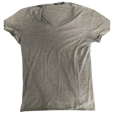 Pre-owned Dolce & Gabbana Grey Cotton T-shirt