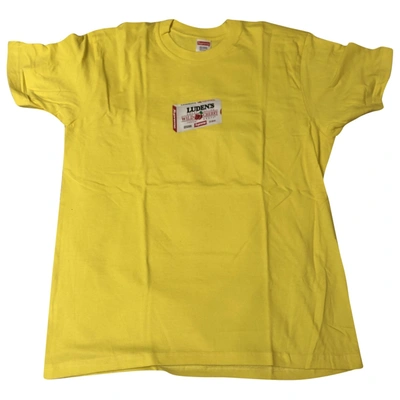 Pre-owned Supreme Yellow Cotton T-shirt