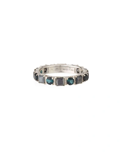 Armenta New World Hematite & Tourmaline Stack Band In Gray