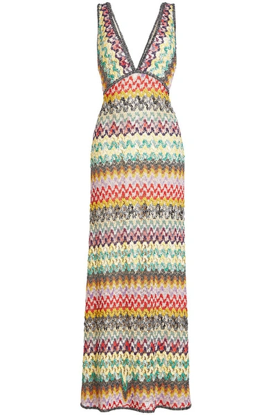 Missoni Tweed Long Dress In Multicolored | ModeSens