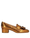 Alberta Ferretti Loafers In Bronze