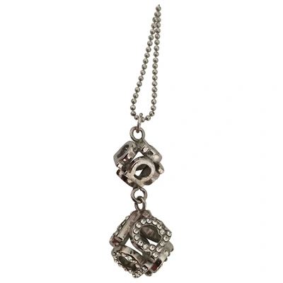 Pre-owned Ferragamo Necklace In Silver