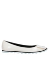 Roger Vivier Ballet Flats In Ivory