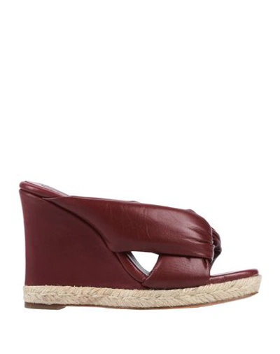 Chloé Sandals In Maroon