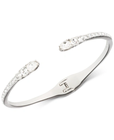 Givenchy Crystal Cuff Bracelet In Silver