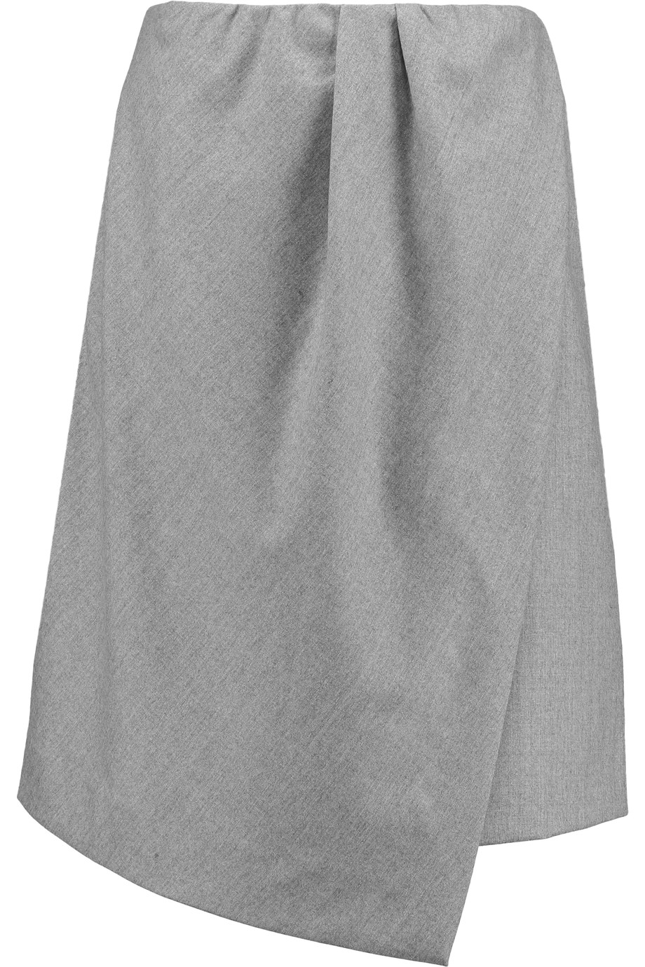 Carven Draped Wool-flannel Wrap-effect Skirt | ModeSens