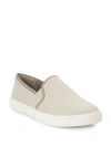 Vince Preston Linen Canvas Slip-on Sneakers In Natural