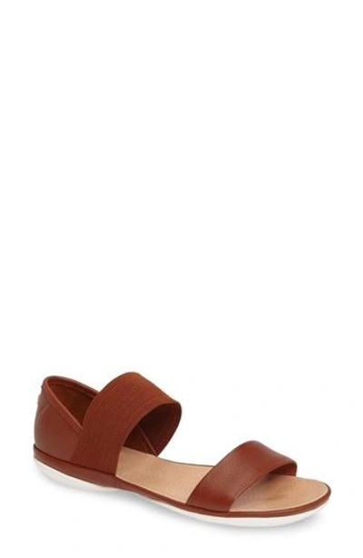 Camper 'right Nina' Sandal In Brown Leather