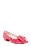 Roger Vivier Gommettine Buckle Pointed Toe Pump In Pink