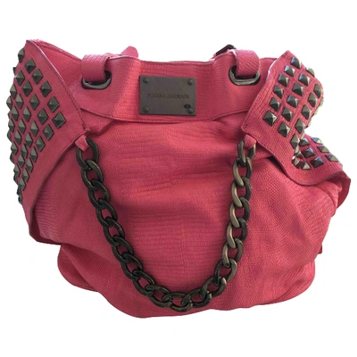 Pre-owned Pierre Balmain Leather Handbag In Pink