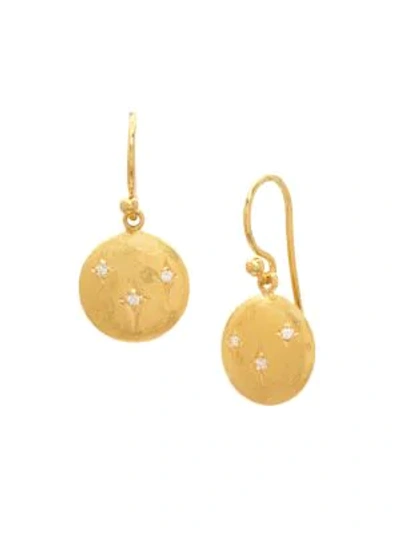 Gurhan Spell 22k Yellow Gold & Diamond Round Drop Earrings