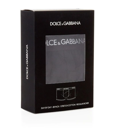Dolce & Gabbana Regular Boxers (2 Pack) In Black