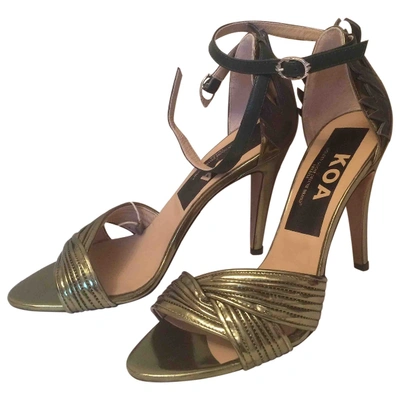 Pre-owned Golden Goose Leather Heels In Green