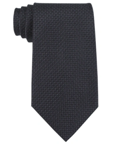 Calvin Klein Men's  Micro Solid Tie In Black