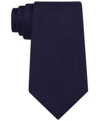 Calvin Klein Men's  Micro Solid Tie In Navy