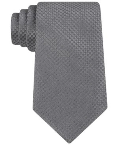 Calvin Klein Micro Solid Slim Tie In Silver