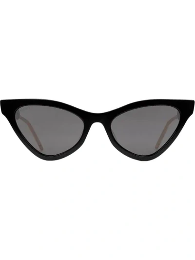 Gucci Cat Eye Acetate Sunglasses In Schwarz