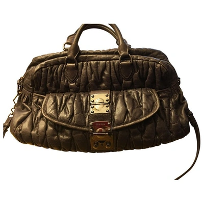 Pre-owned Miu Miu Matelassã© Leather Handbag In Other