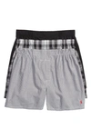 Polo Ralph Lauren 3-pack Cotton Boxers In Black Combo
