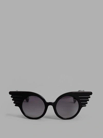 Linda Farrow Black Jeremy Scott Wings Sunglasses
