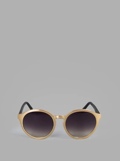 Linda Farrow Women's Gold Oversized Rounded Sunglasses