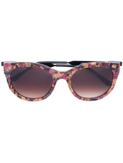 Thierry Lasry Lively Lq Cat-eye Lace Sunglasses, Brown In Multicolour