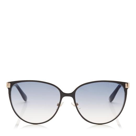 Jimmy Choo Posie Grey And Gold Framed Sunglasses With Glitter Detail In ...