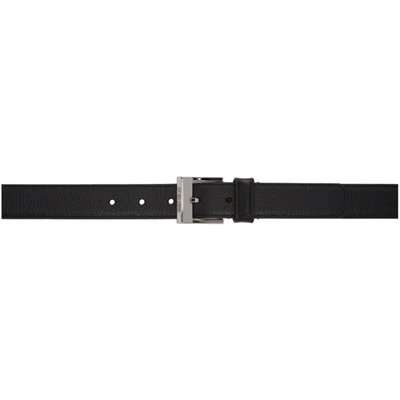 Jimmy Choo Adrien Black Grainy Leather Belt With Embossed Stars