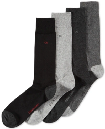 Calvin Klein Men's Heel Toe Socks 4-pack In Grey Assorted