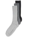 Calvin Klein Men's Cotton Rich Casual Rib Crew Socks, 3-pack In Charcoal Heather Assorted
