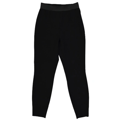 Pre-owned Dolce & Gabbana Wool Carot Pants In Black