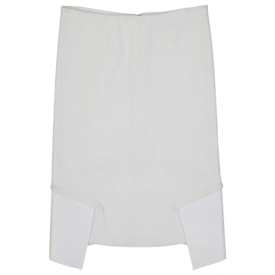 Pre-owned Dion Lee Mini Skirt In White