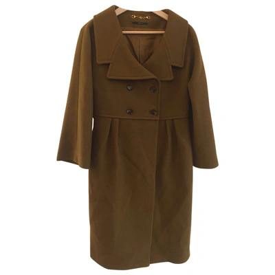 Pre-owned Gucci Camel Wool Coat