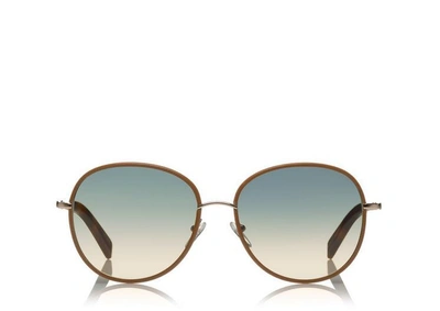 Tom Ford Georgia 59mm Sunglasses - Rose Gold/ Beige/ Sand