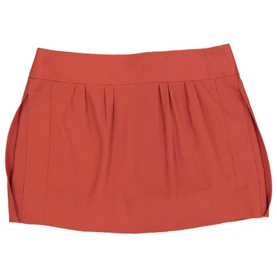Pre-owned Chloé Silk Mini Skirt In Orange
