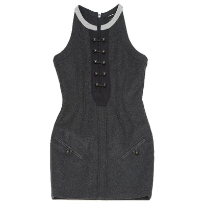 Pre-owned Isabel Marant Wool Mid-length Dress In Anthracite