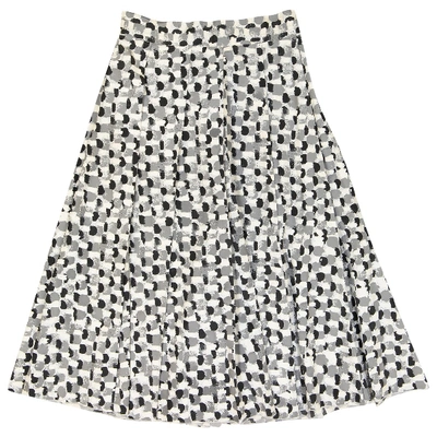 Pre-owned Jw Anderson Silk Mid-length Skirt In Grey